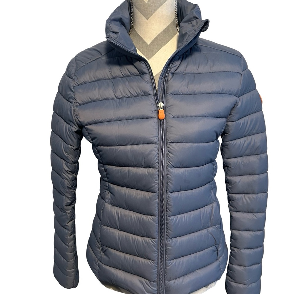 Save The Duck Blue Puffer Jacket Animal Free Eco Insulated XS